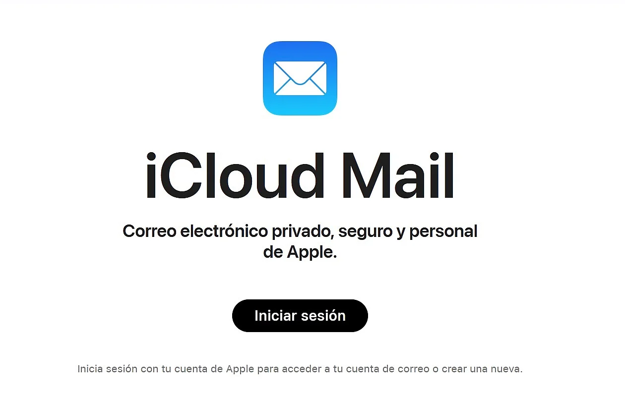 Página de inicio de sesión de iCloud Mail Imagen: Página de inicio de sesión de iCloud Mail