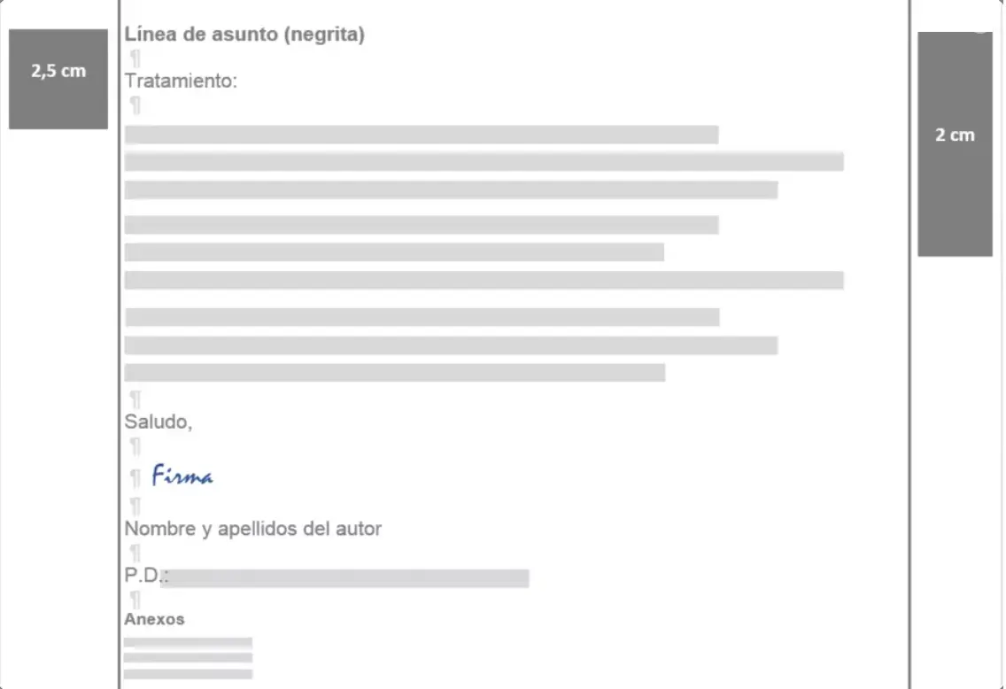 Ejemplo del saludo, cuerpo del texto y despedida de una carta comercial Imagen: Ejemplo del saludo, cuerpo del texto y despedida de una carta comercial