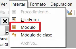 Excel: insertar módulo VBA Imagen: Excel: insertar módulo VBA