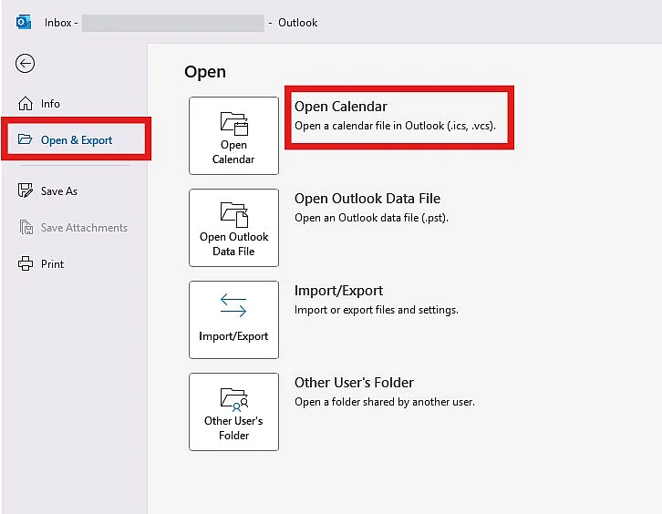 Imagen: Importar archivo ICS en Microsoft Outlook