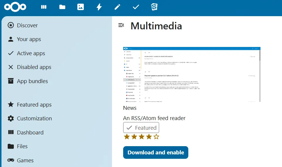 Nextcloud News en la App Store Imagen: Nextcloud News en la App Store