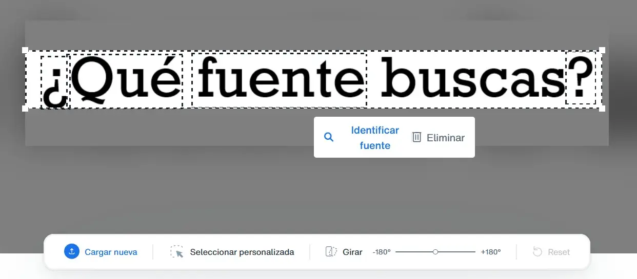 Imagen: Recorte en la app web