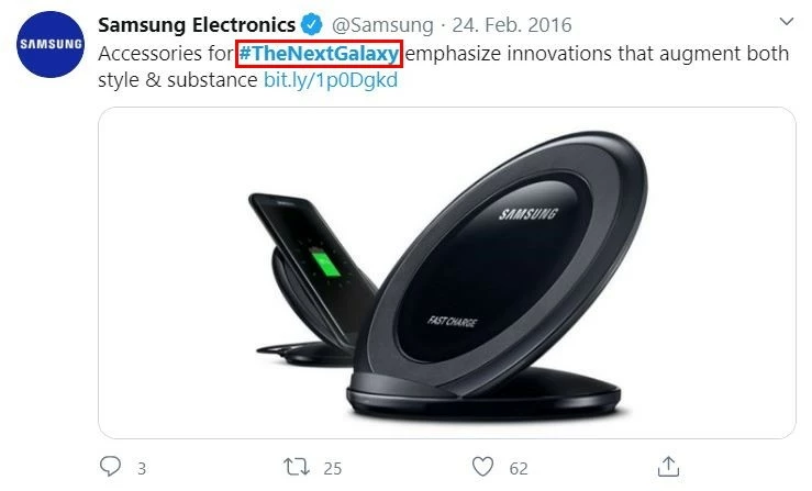 Imagen: Hashtags de marketing: Samsung Electronics en Twitter