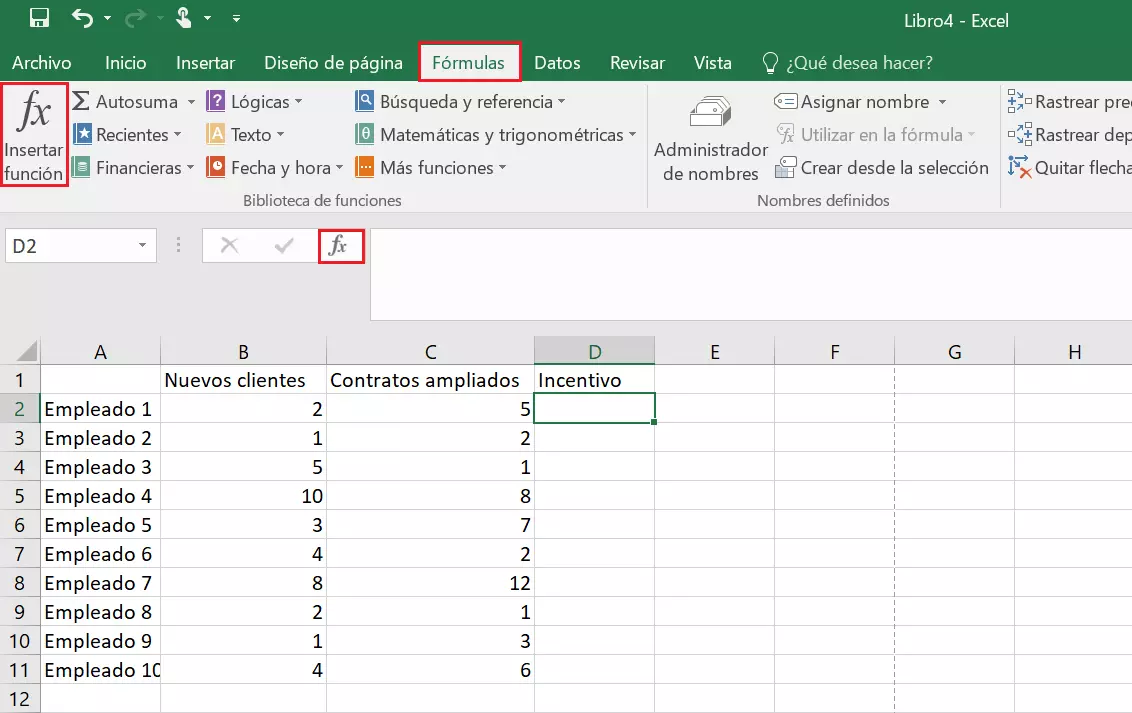 Imagen: Cuadro de diálogo de “Insertar función” en Excel.