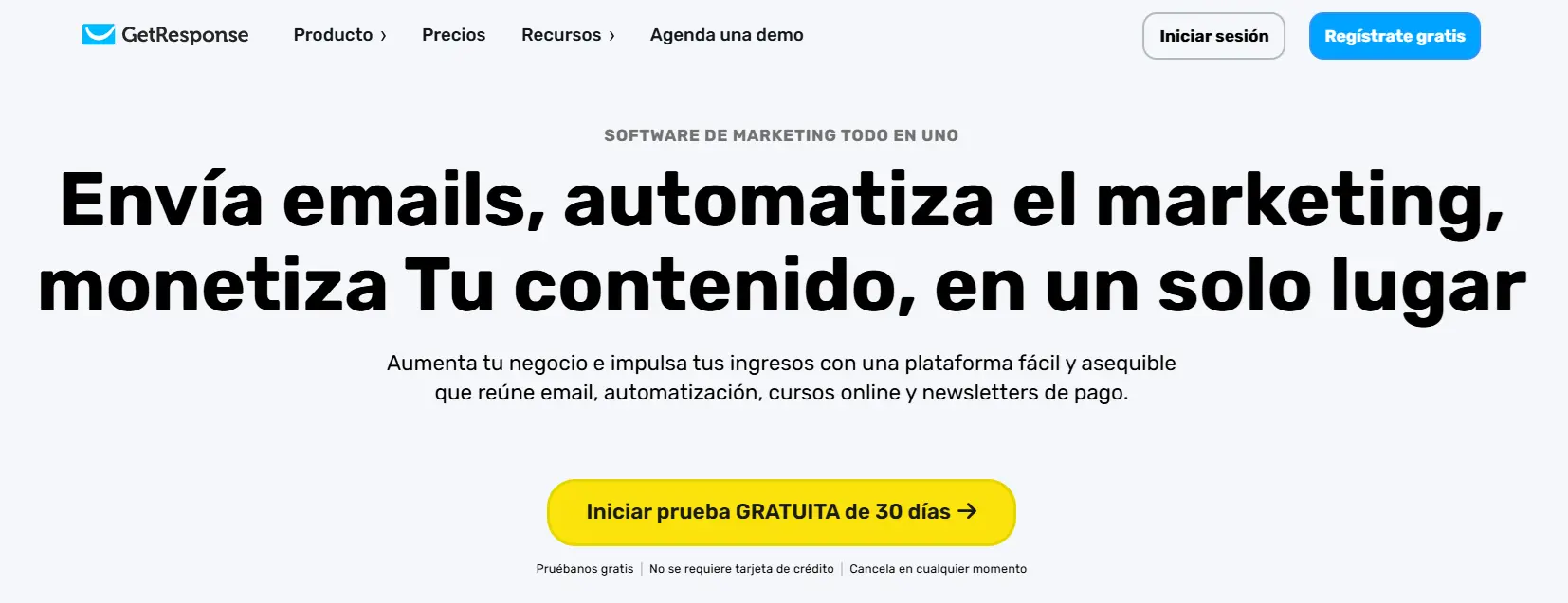 Imagen: Página web de GetResponse