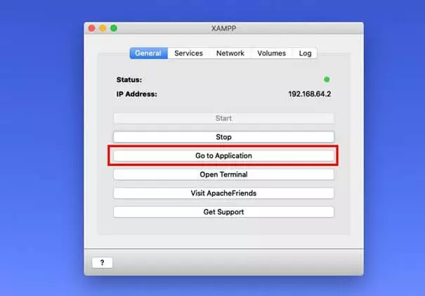 Imagen: Menú “General” de XAMPP