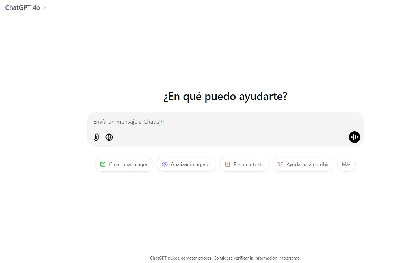 Captura de pantalla de la página web de ChatGPT Imagen: Captura de pantalla de la página web de ChatGPT