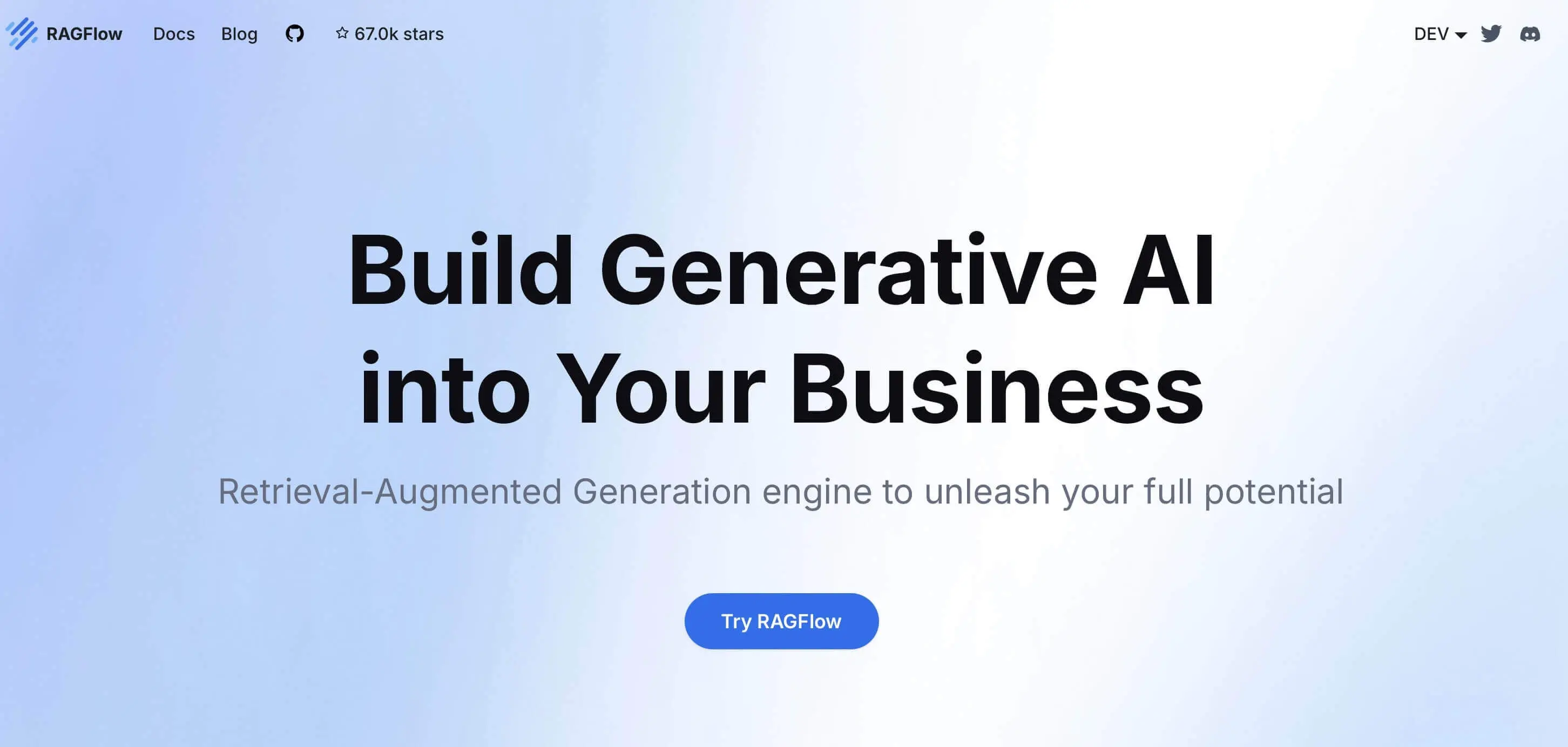 Imagen: Captura de pantalla de la página web de RAGFlow