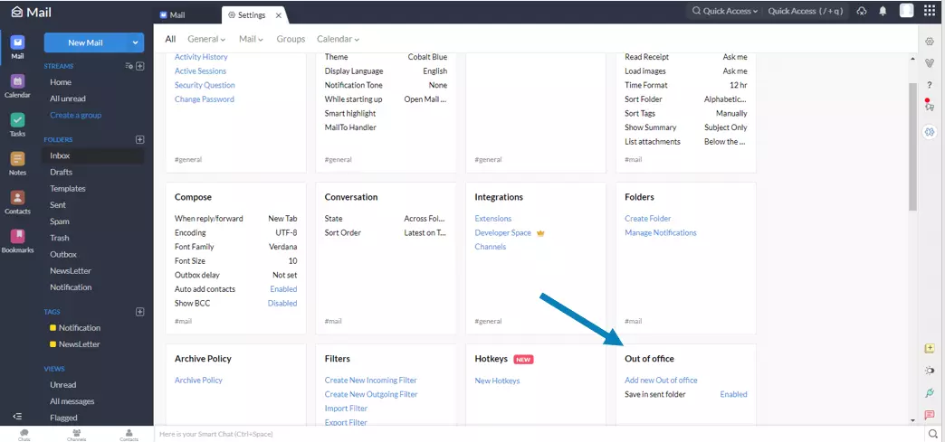 Imagen: Respuesta automática sin Mozilla Thunderbird: configuración con Zoho Mail.