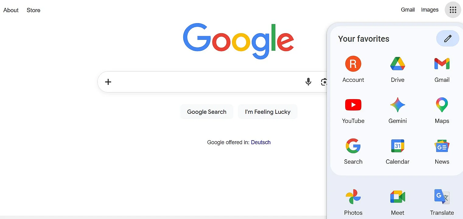 Imagen: Captura de pantalla de la página de inicio de Google