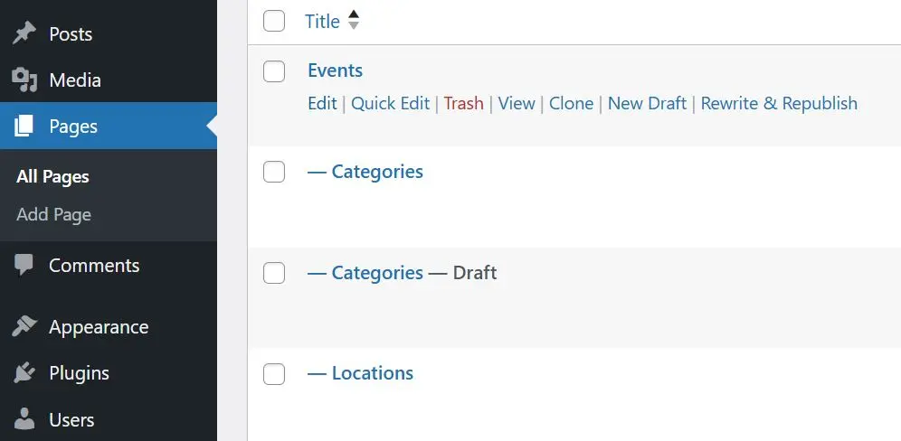 Imagen: Panel de administraci&oacute;n de WordPress: p&aacute;gina duplicada con Yoast