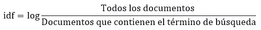 Imagen: inverse document frequency, idf