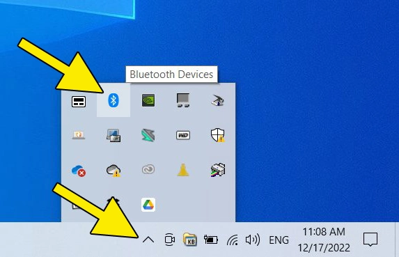 Captura de pantalla en Windows 10: centro de actividades e icono de Bluetooth Captura de pantalla en Windows 10: centro de actividades e icono de Bluetooth