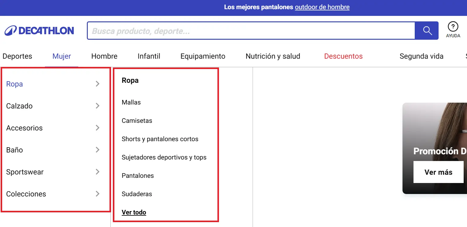 Captura de pantalla de la página web oficial de Decathlon Imagen: Captura de pantalla de la página web oficial de Decathlon