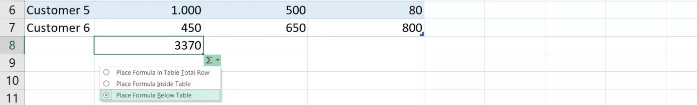 Imagen: Funciones de autocorrección para integrar fórmulas: Excel 2016