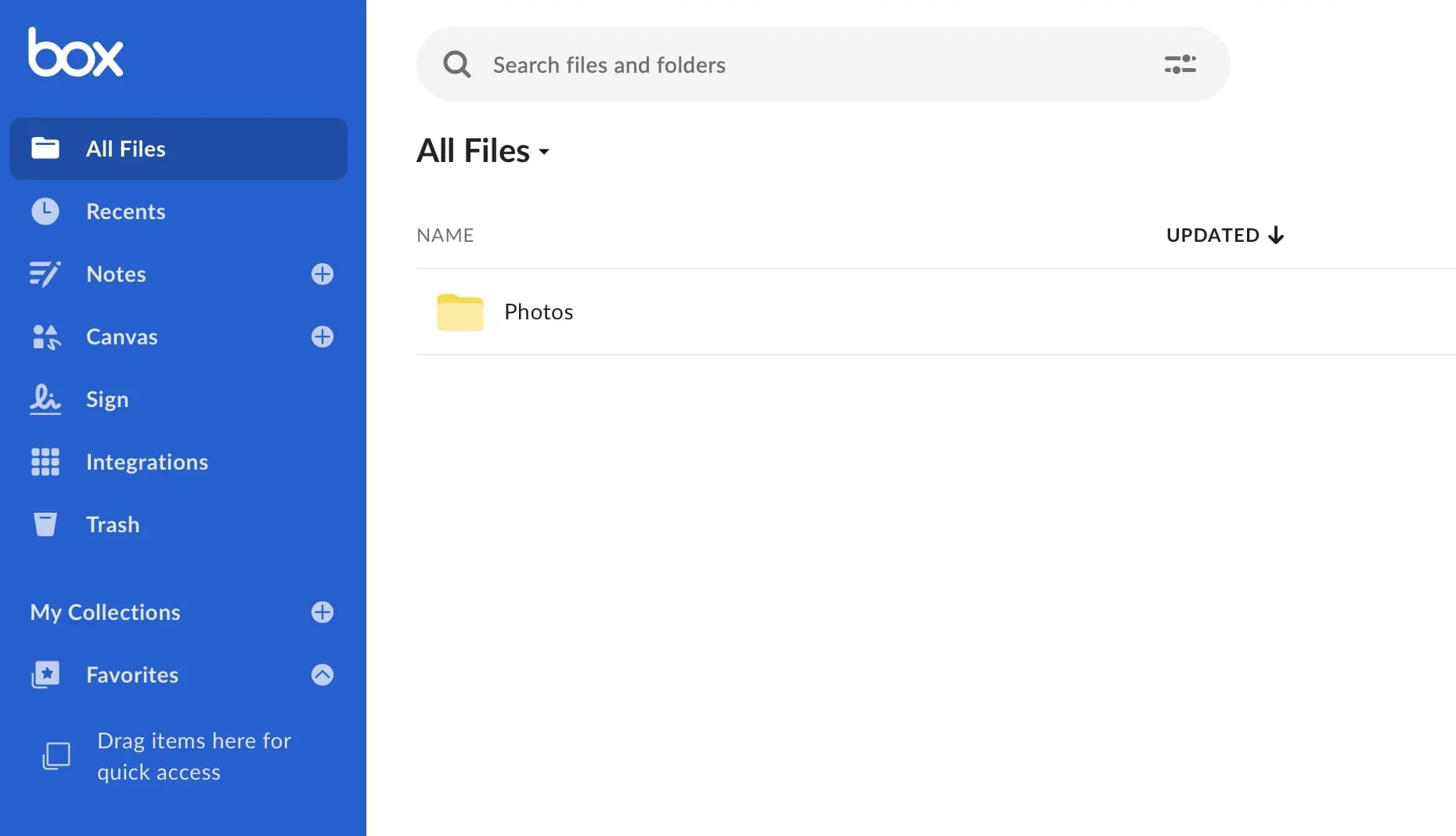 Imagen: Interfaz web de Box