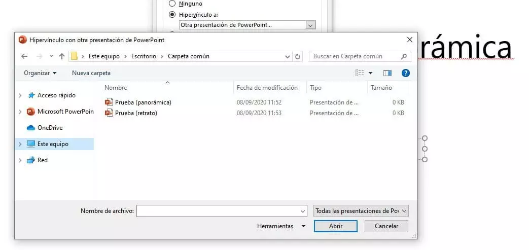 Imagen: PowerPoint 2016: Hipervínculo a otra presentación de PowerPoint