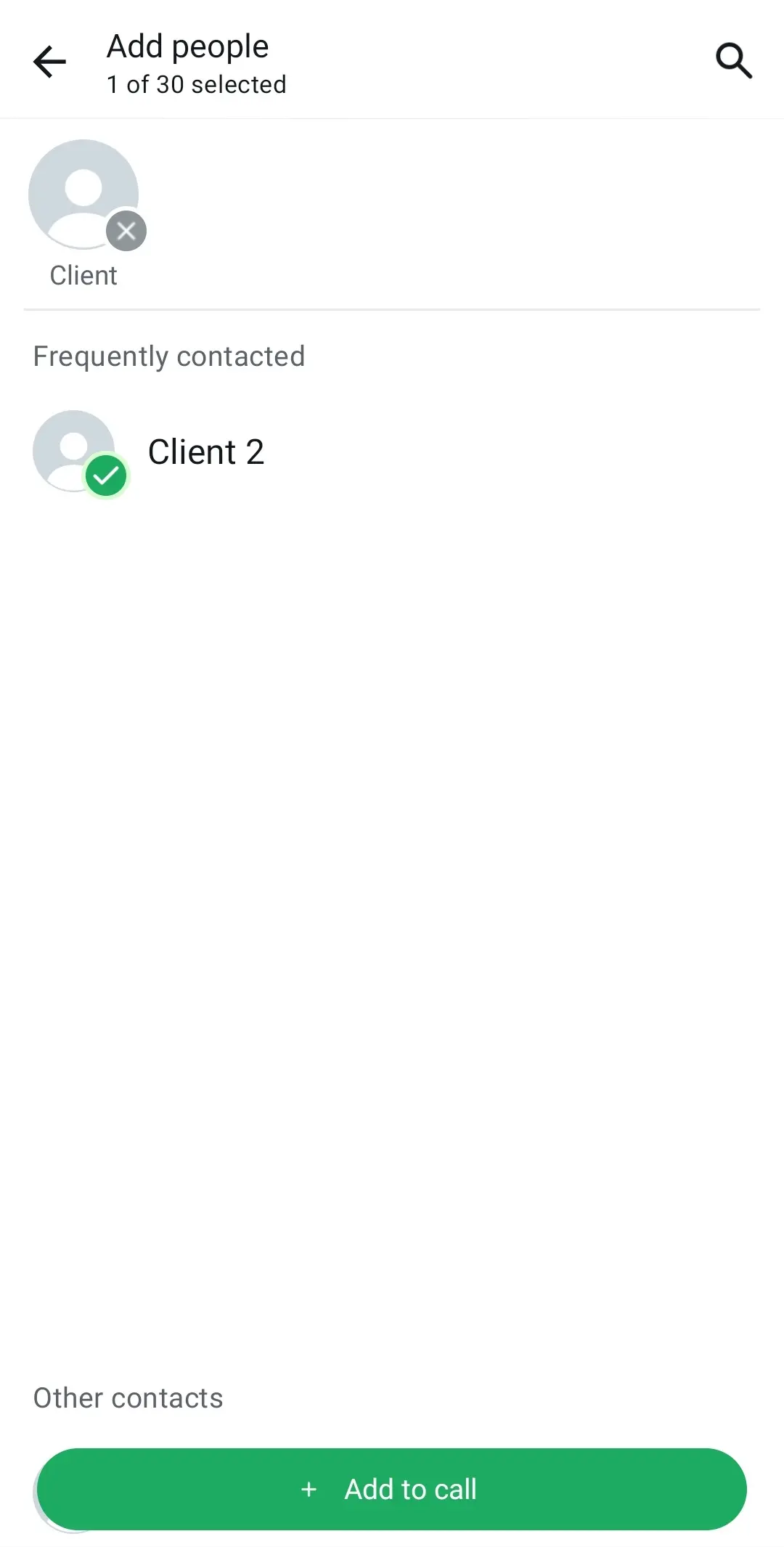 WhatsApp: busca otro contacto con la función de búsqueda y añádelo pulsando sobre él Imagen: WhatsApp: busca otro contacto con la función de búsqueda y añádelo pulsando sobre él