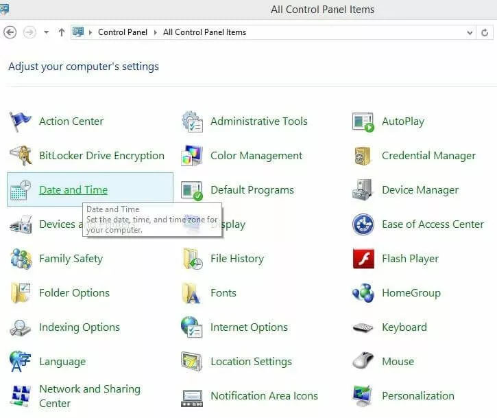 Imagen: Windows 8: panel de control