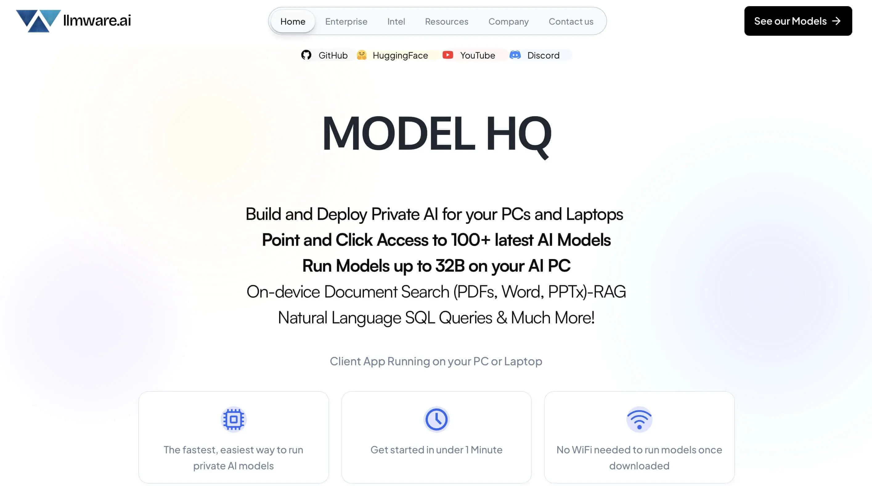 Imagen: Captura de pantalla de la página web de LLMWare