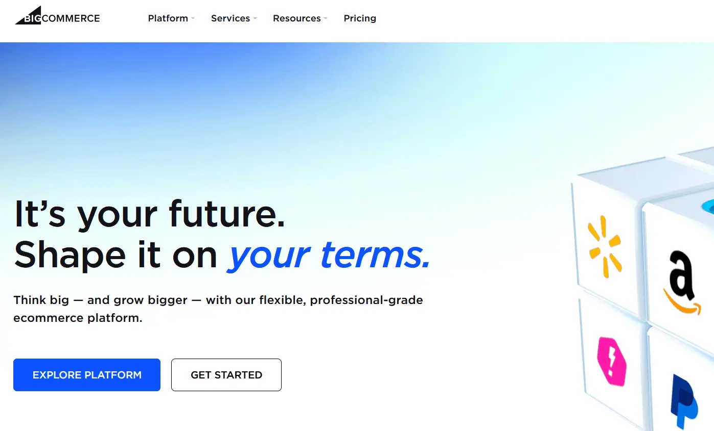 Imagen: Captura de pantalla de la página web de BigCommerce