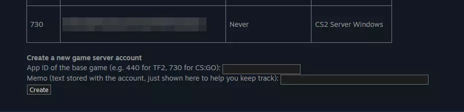 Gestión de cuentas del servidor de juegos Steam: CS2 server Gestión de cuentas del servidor de juegos Steam: CS2 server