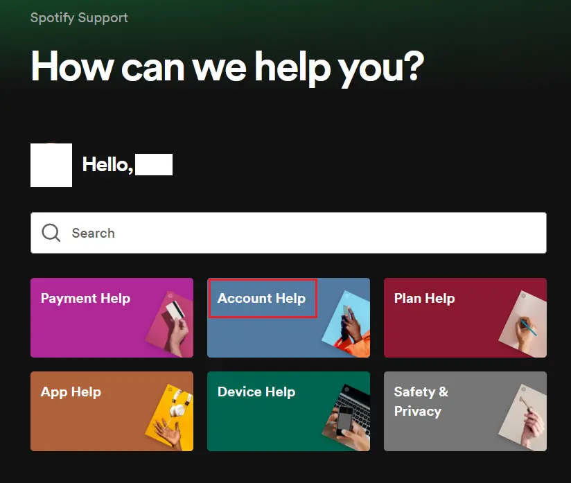 Eliminar tu cuenta de Spotify: vista general de la página de soporte Imagen: Eliminar tu cuenta de Spotify: vista general de la página de soporte