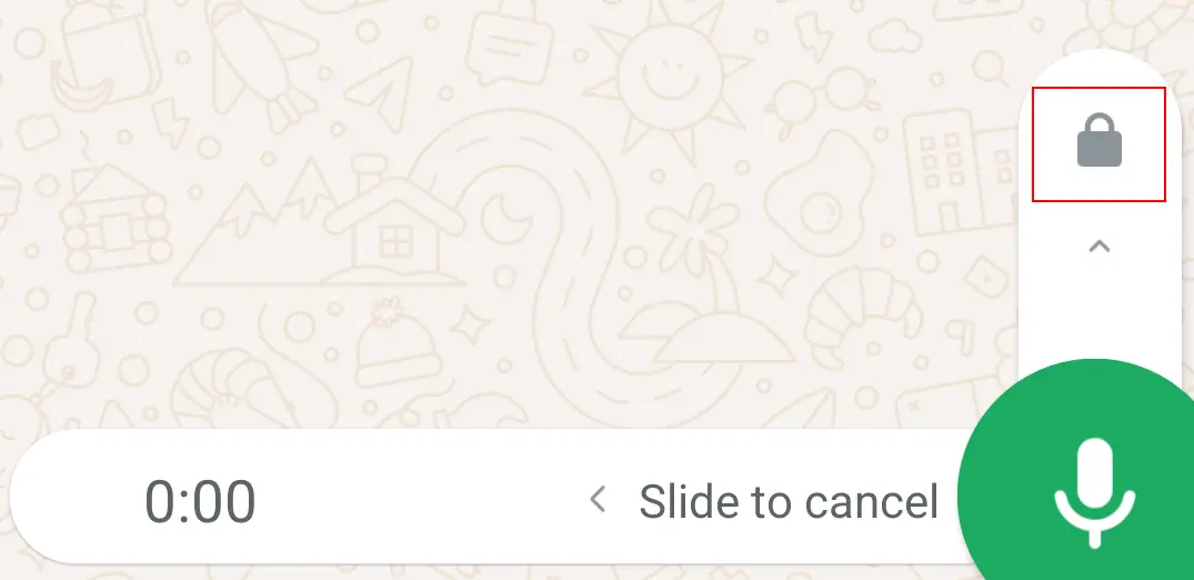 Captura de pantalla en Android de la función de grabación de voz de WhatsApp Imagen: Captura de pantalla en Android de la función de grabación de voz de WhatsApp