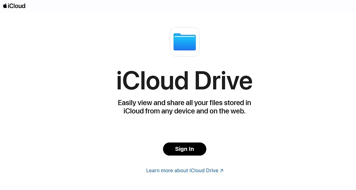 Imagen: Interfaz de iCloud Drive