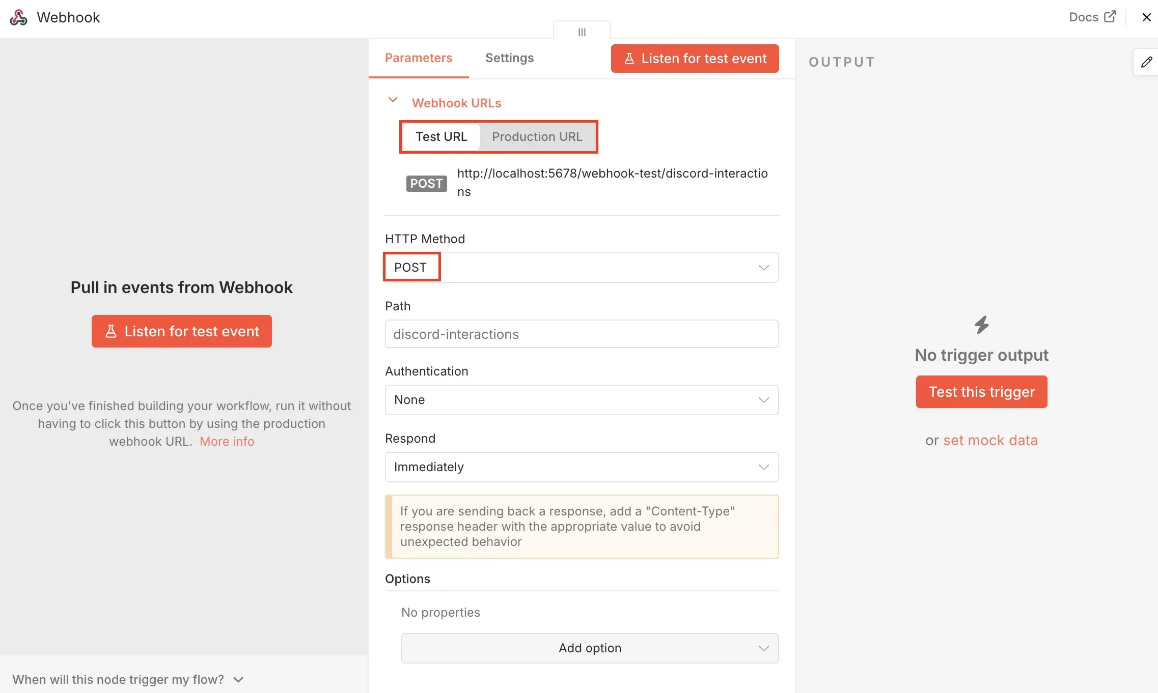 Webhook POST en n8n Imagen: Webhook POST en n8n