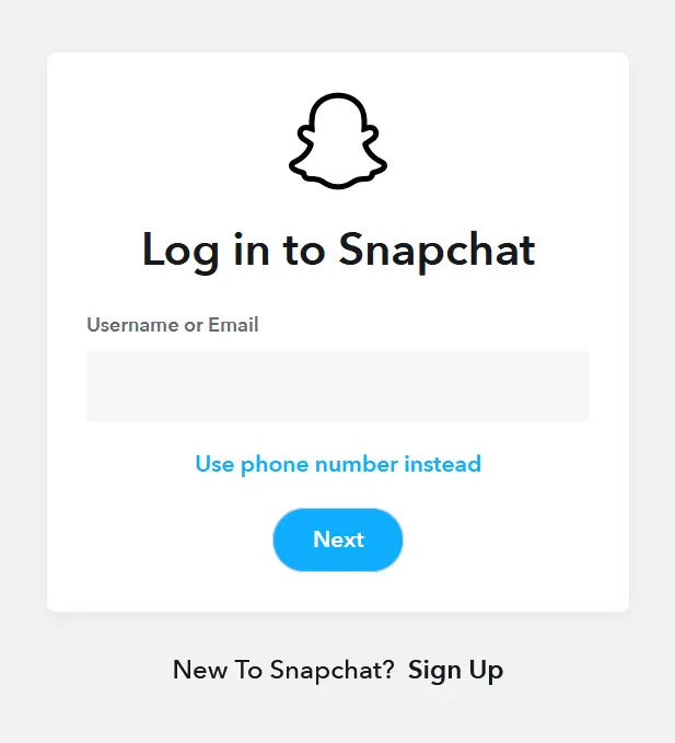 Iniciar sesión en tu cuenta de Snapchat en el navegador Imagen: Iniciar sesión en tu cuenta de Snapchat en el navegador