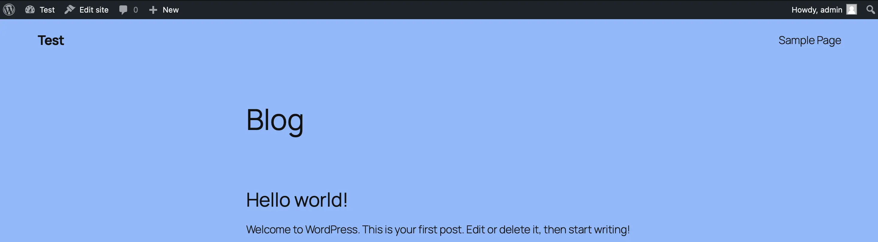 En el frontend, puedes ver los efectos de tu propio CSS. Imagen: En el frontend, puedes ver los efectos de tu propio CSS.