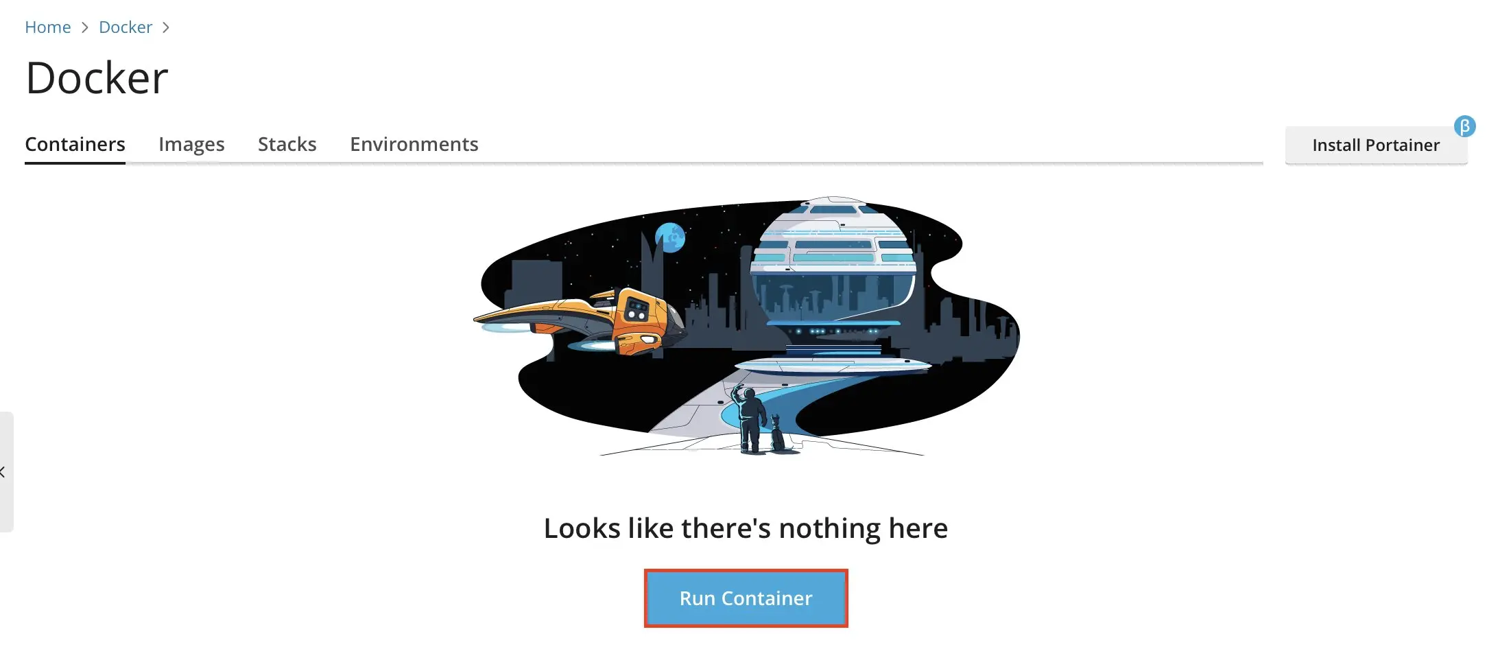 Imagen: Plesk: vista de la extensión Docker