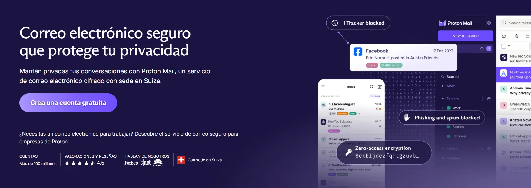 Imagen: Captura de pantalla de Proton Mail