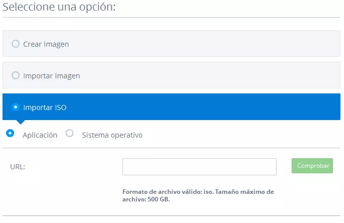 Importar una ISO en IONOS Cloud Panel