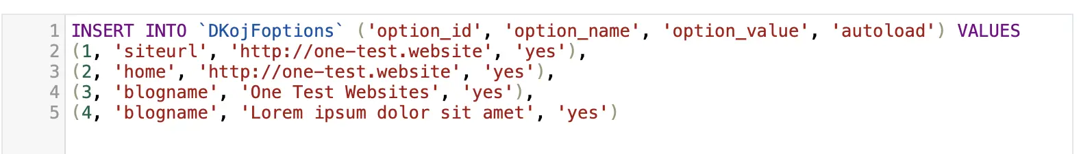 Imagen: Consulta para modificar la base de datos SQL
