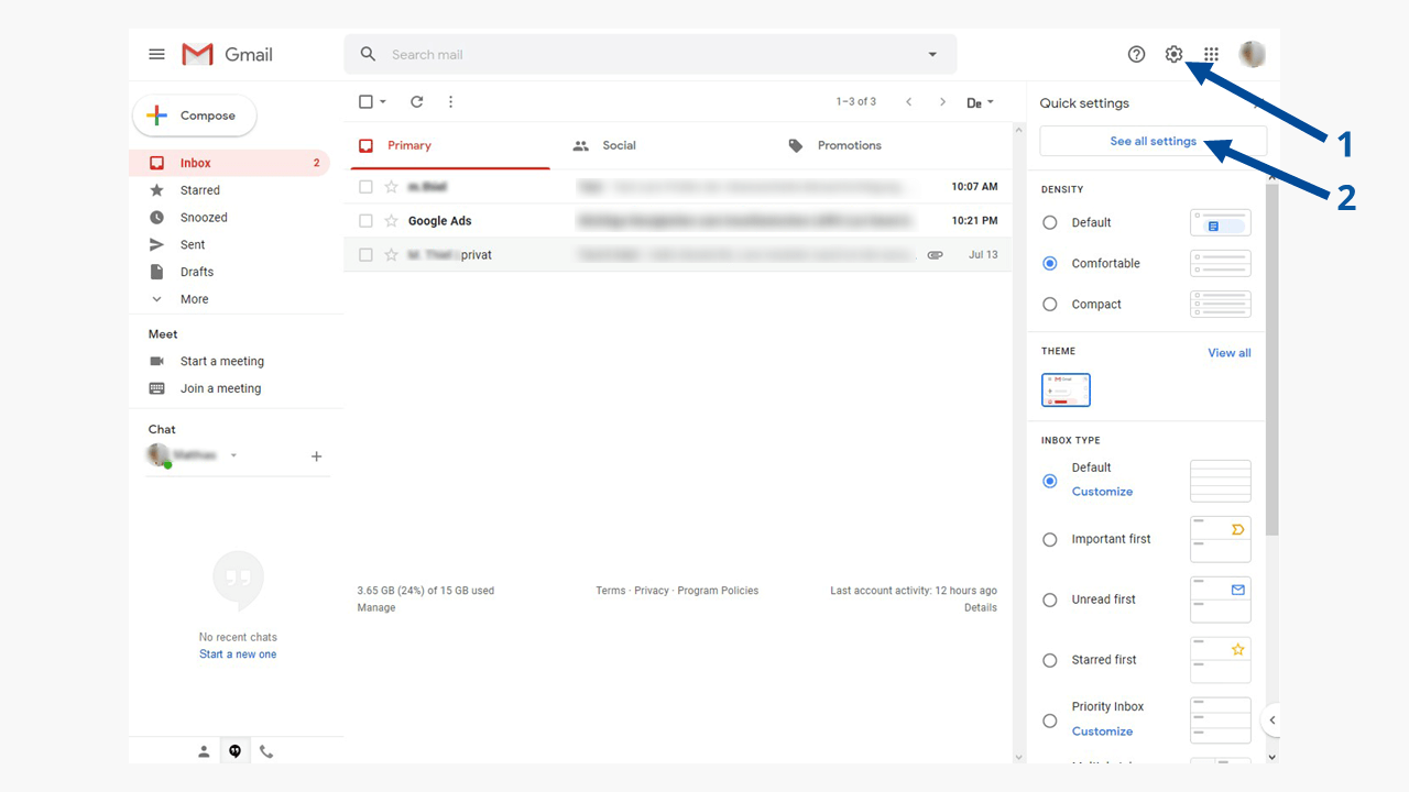 Cómo activar la función de respuesta automática con Gmail