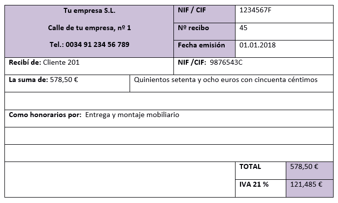 Plantillas de recibo: así de fácil es emitir recibos - IONOS