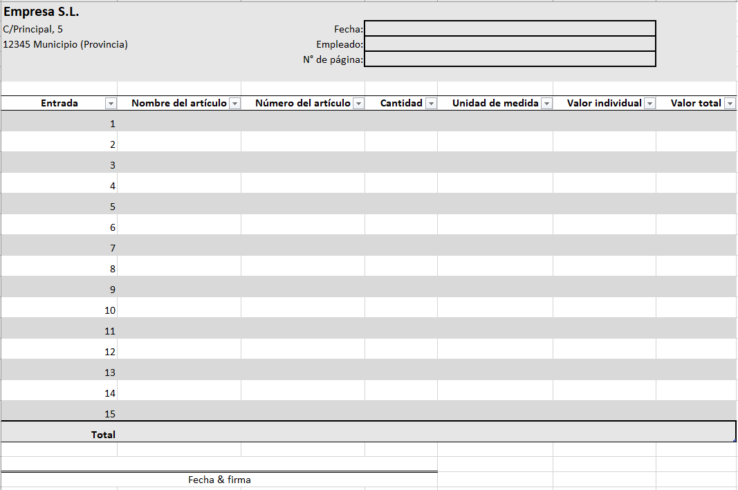 Total 92+ imagen modelo inventario