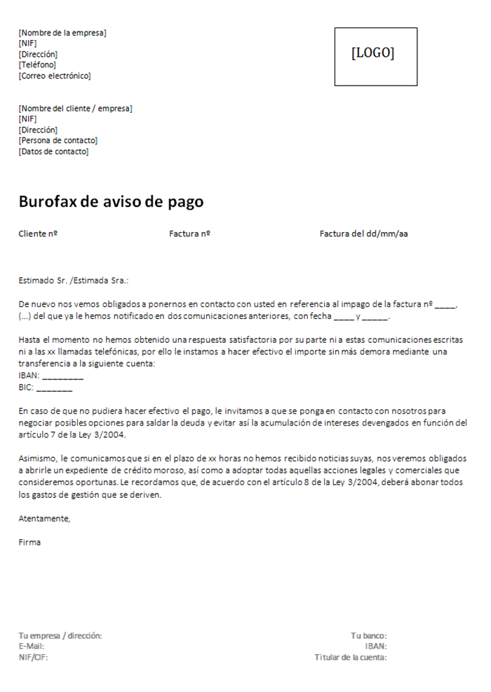 Carta De Reclamacion Cobro Como Escribirla Y Ejemplo Ionos